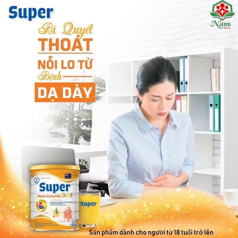 Sữa SuPer NaNo Curcumin Gold sữa nghệ lon 900g