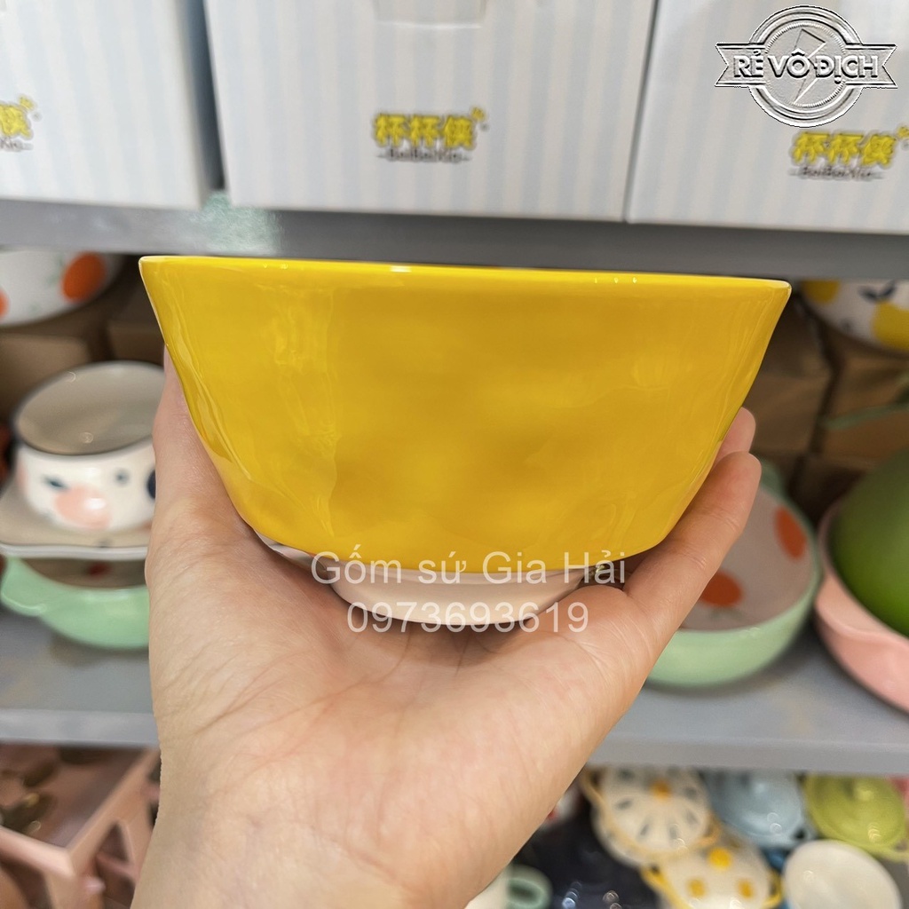 SEt 15 món bát đĩa màu vàng chanh cực xinh