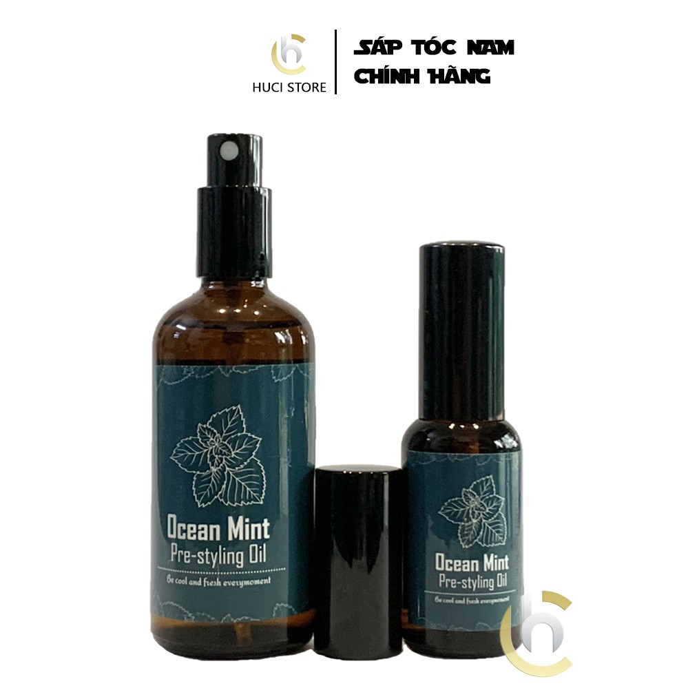 Xịt tạo phồng tóc nam Ocean Mint Pre-styling Oil phiên bản mới, giữ nếp tóc, dung tích 30ml - 100ml