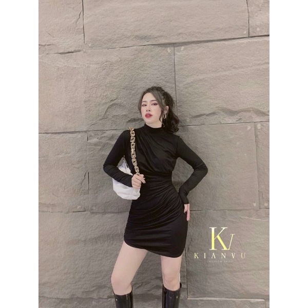 Đầm body nhún eo tôn dáng ( kèm hình thật )