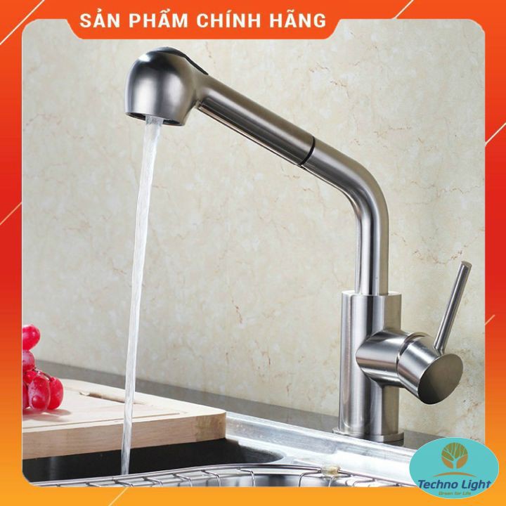 Vòi rửa chén, vòi rửa bát nóng lạnh dây rút KAGOL ⚡ HÀNG CHÍNH HÃNG- BH 5 năm ⚡