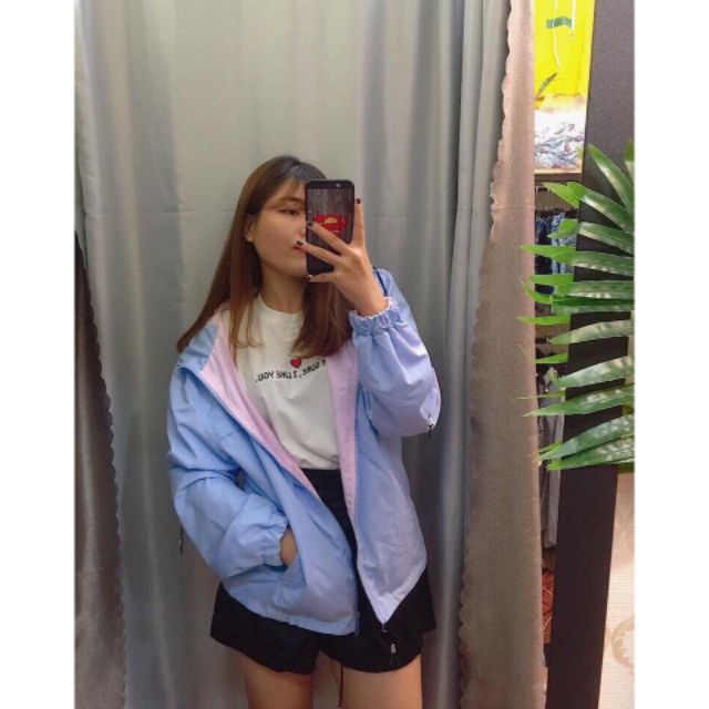Áo khoác dù 2 mặt chống nắng