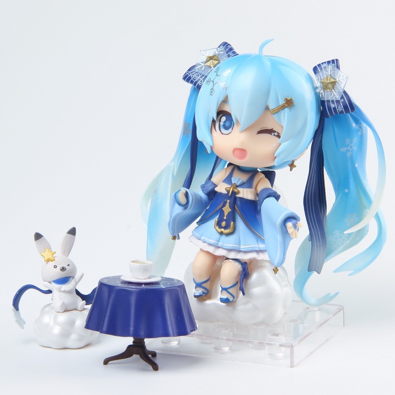 Mô hình nhân vật Snow Hatsune Miku anime chibi trang trí trưng bày đẹp