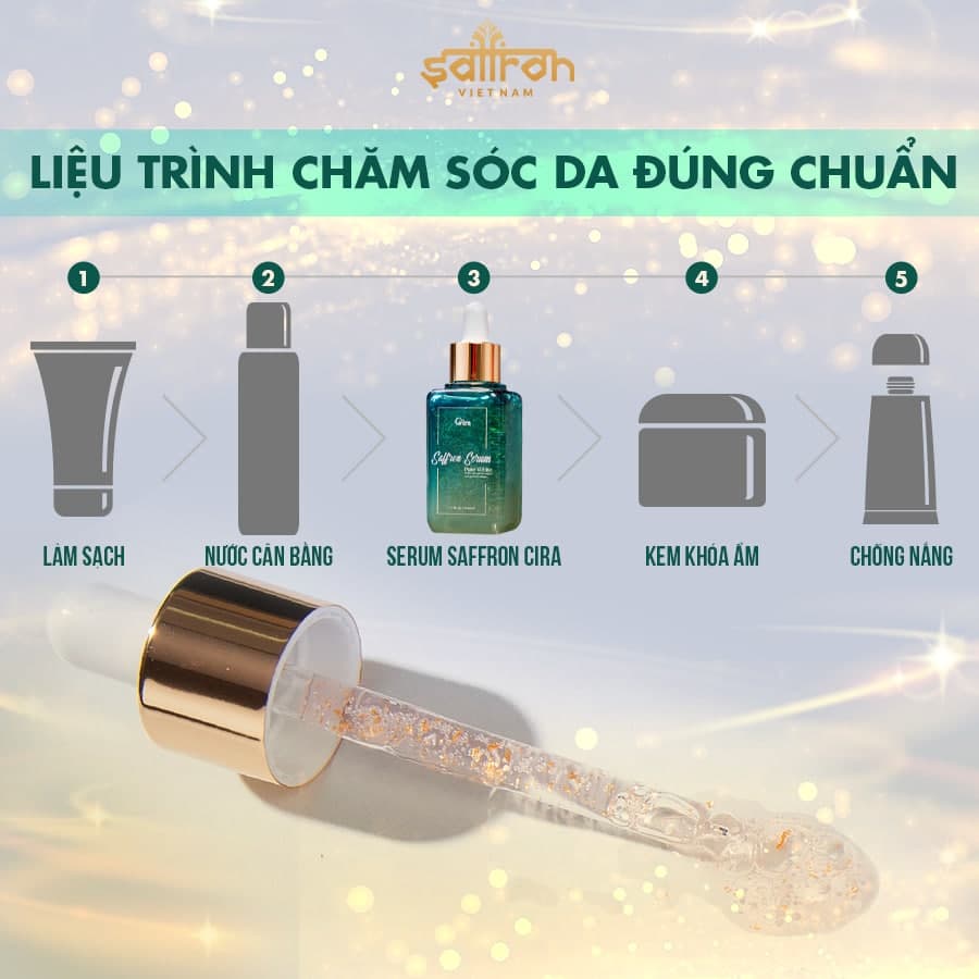 Serum Saffron dưỡng da trắng mịn thương hiệu Dr.Saffron lọ 50ML