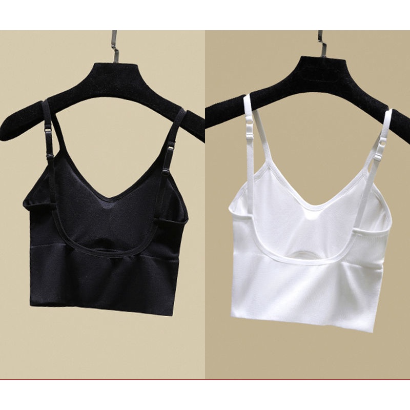 Áo Lót Hai Dây Cổ Chữ U Hở Lưng Có Mút Nâng Ngực Tàng Hình Cho Nữ