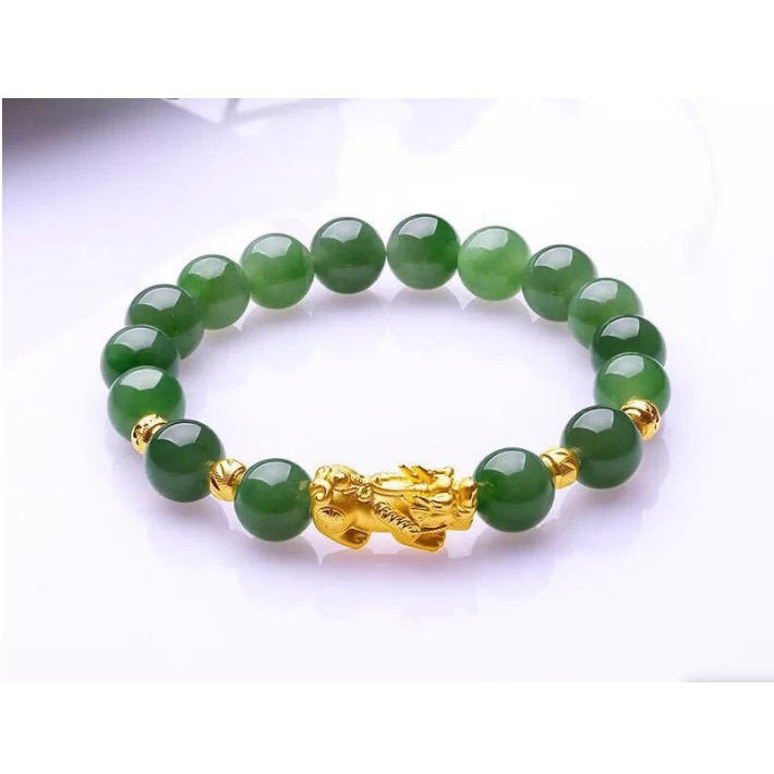 Vòng đeo tay Tùy Hưu Ngọc Xanh may mắn