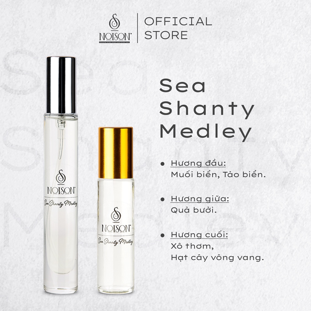 Tinh dầu Nước hoa unisex Sea Shanty Medley by Noison dạng lăn 10ML | Hương thơm tươi mới, tinh tế, gợi cảm |