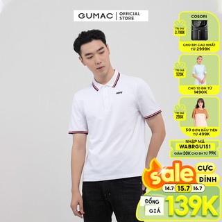 Áo thun polo nam phối viền bo GUMAC đủ màu, đủ size, trẻ trung ATNB1188