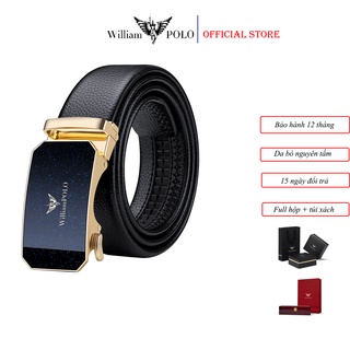 Thắt lưng nam cao cấp ,dây lưng nam , thắt lưng da , dây nịt nam da bò , dùng khóa tự động  WILLIAMPOLO