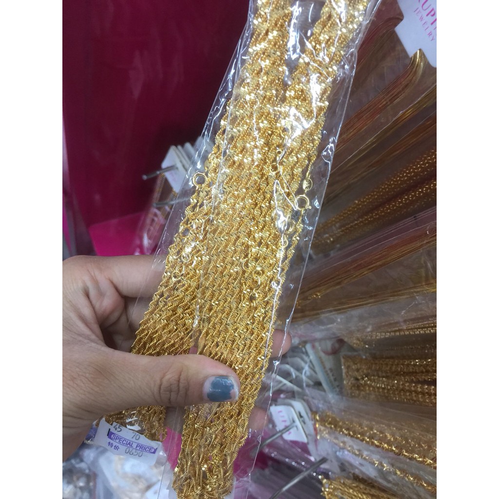 Dây chuyền xoắn xi mạ vàng màu 24 D4420