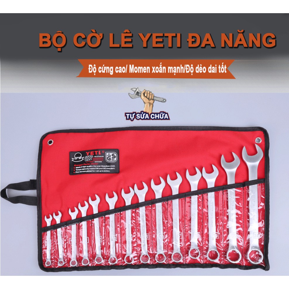 Bộ cờ lê Yeti 8-32mm 14 chi tiết - bộ cle vòng miệng