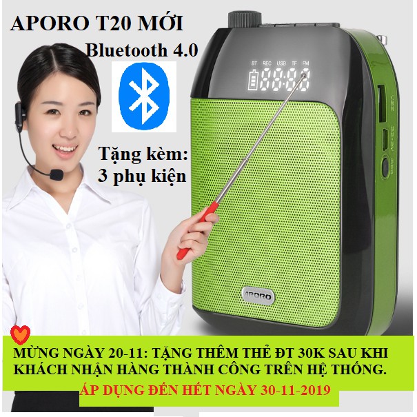Máy trợ giảng Aporo T20 UHF bluetooth mới