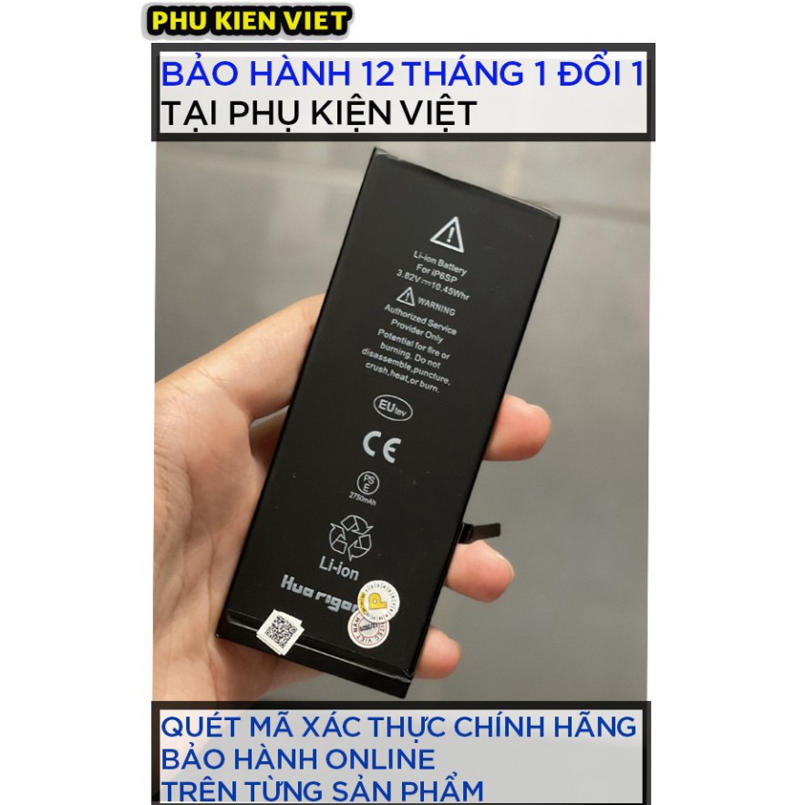 Pin iPhone Eutev Chính Hãng 4s,5,5s,5c,6,6s,6plus,6splus,7,7plus,8,8plus, X pin gắn trong trong - bảo hành 12 tháng