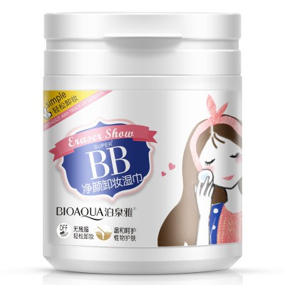 Hộp 100 miếng Bông Tẩy Trang Ướt Bioaqua Eraser Show