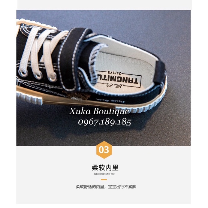 Giày Vải Thể Thao CV cổ ngắn cho bé