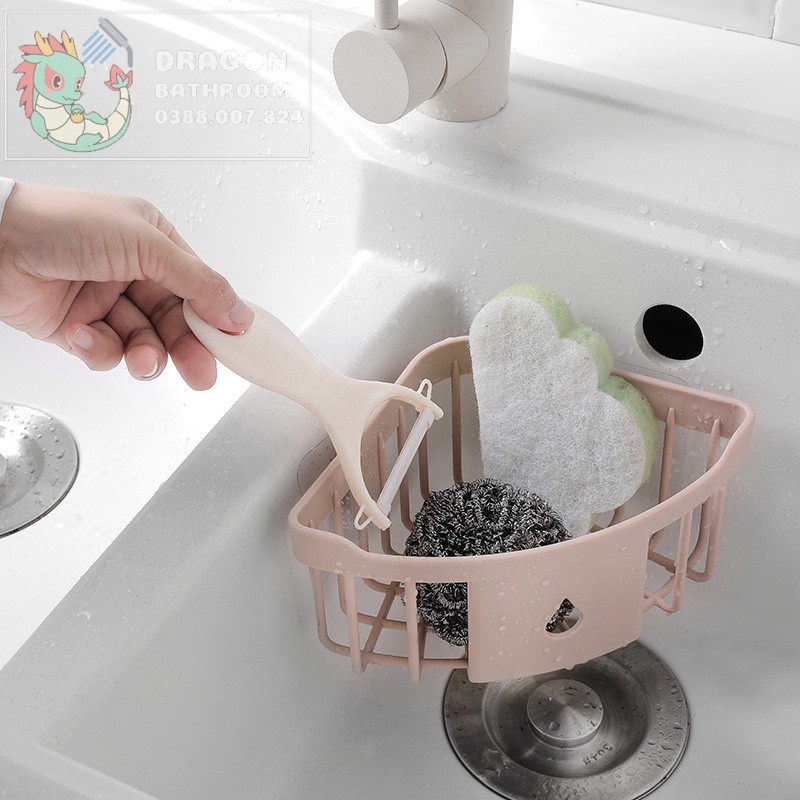 Kệ góc mini dán tường Giá để đồ nhà tắm, nhà bếp mini , nhỏ gọn tiện dụng sạch sẽ-LO-73