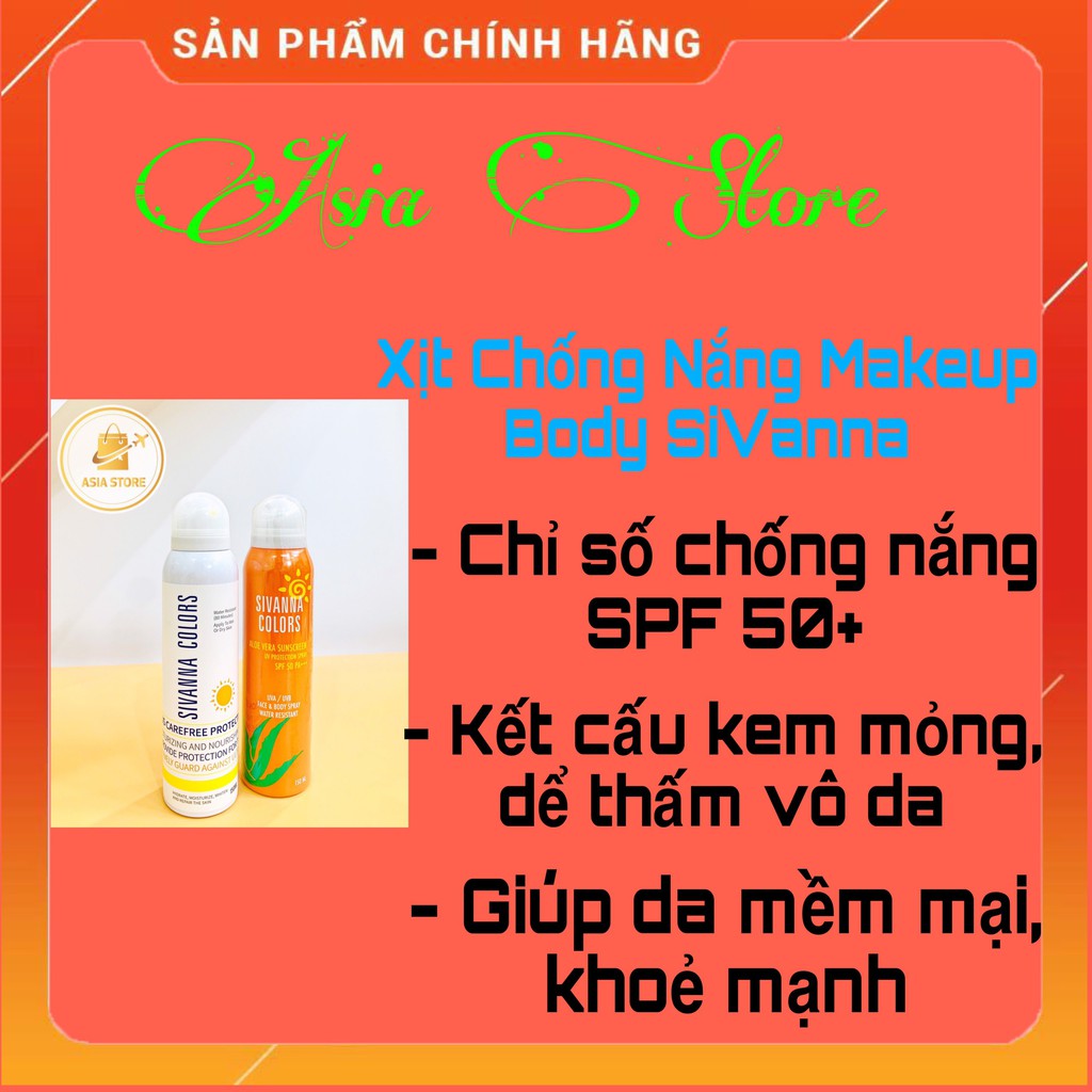 Xịt Chống Nắng Sivanna Colors 2in1 Makeup