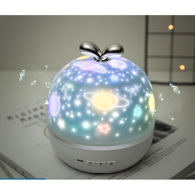 (Có loa bluetooth) Đèn ngủ chiếu sao, cổ tích, đại dương, sinh nhật xoay tự động đèn LED lãng mạn❤️FREESHIP🥳