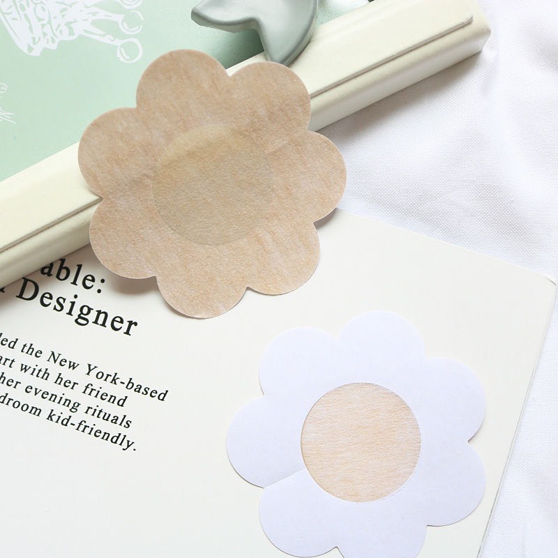 Túi 10 miếng dán ti giấy hình hoa cao cấp