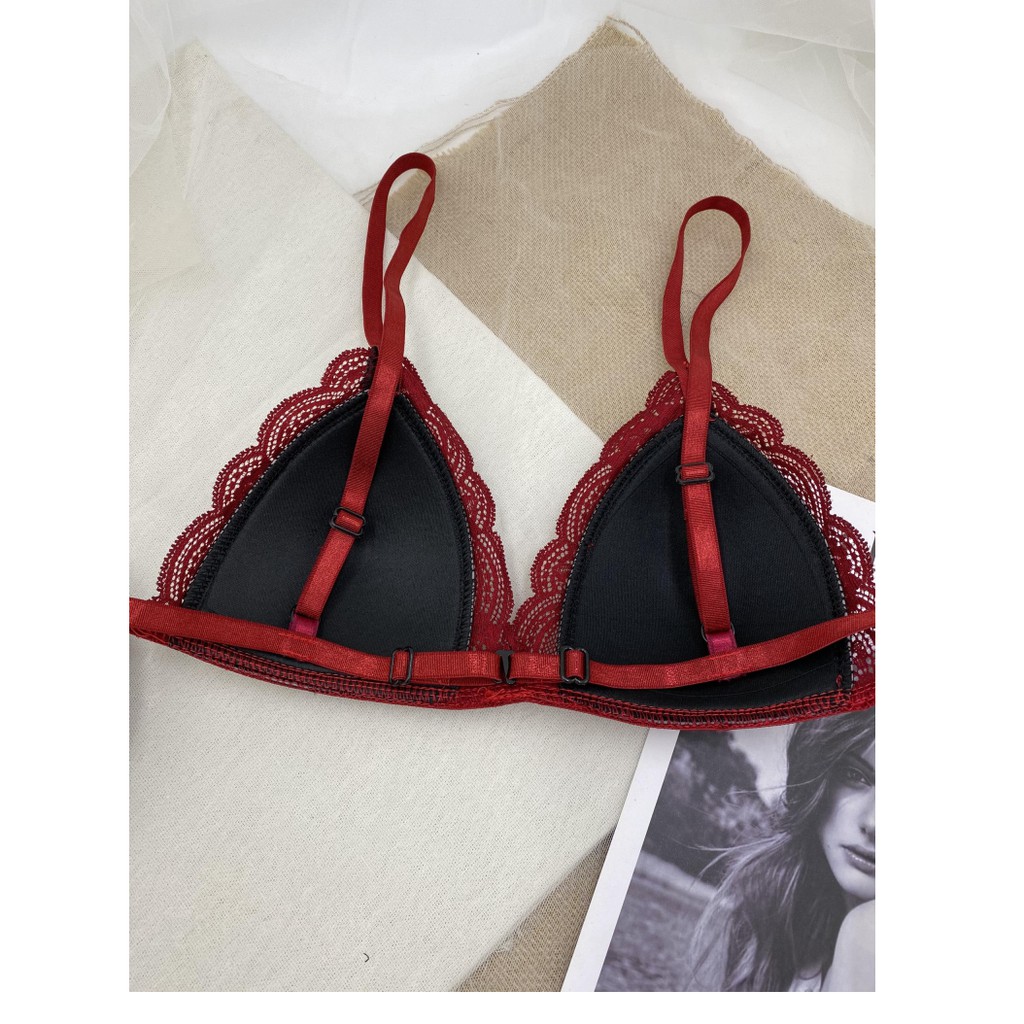Đồ lót nữ đỏ ren lì có mút mỏng Nội y nữ sexy nóng bỏng gợi cảm thiết kế cao cấp vải ren gồm cả quần lót và áo lót | BigBuy360 - bigbuy360.vn
