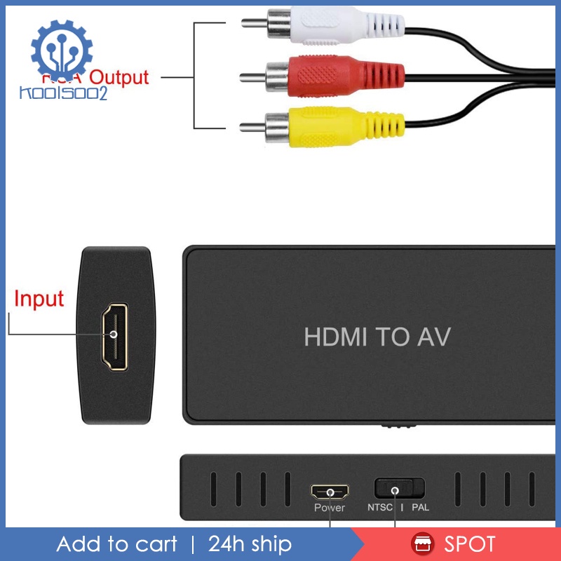 Bộ Chuyển Đổi Hdmi Sang Av Pal 1080p Koolsoo2 Cho Tv Dvd Hdtv Box