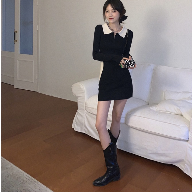 Váy đầm POLO body dài tay,Đầm Váy  Body  Nữ Ngắn HOT TREND Yohamy_officialstore