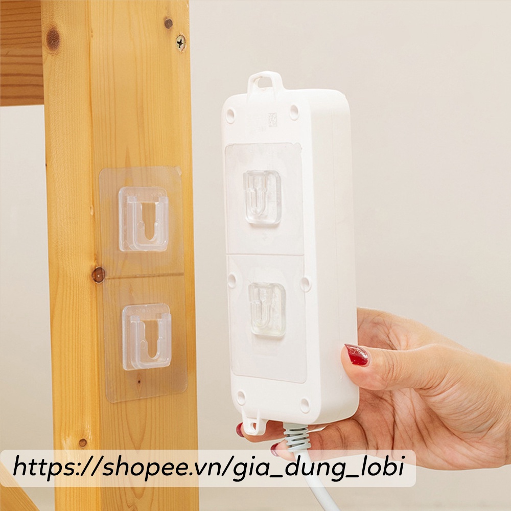 Móc chữ U treo đồ dán tường giá đỡ treo tranh ảnh cục wifi ổ điện DoubleLock