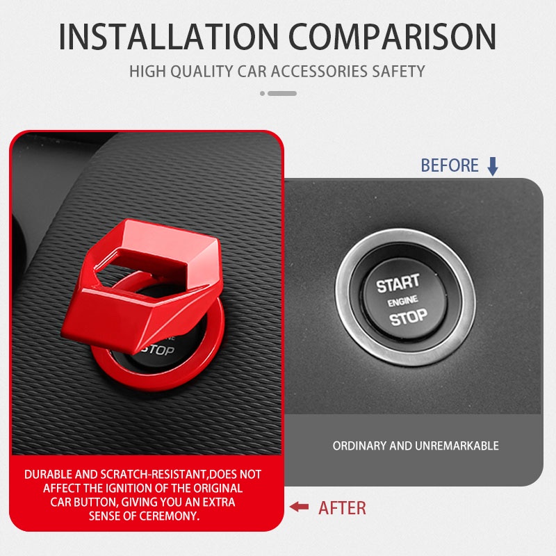 Miếng Dán Nút Khởi Động Xe Hơi Bằng Sợi Carbon Vỏ bọc công tắc khởi động xe hơi Thông Dụng Nút bấm khởi động ô tô Nắp đậy 1pc Công tắc đánh lửa động cơ tự động đa năng Nắp đậy Bảo vệ Nắp đậy Trang trí Phụ kiện nội thất ô tô
