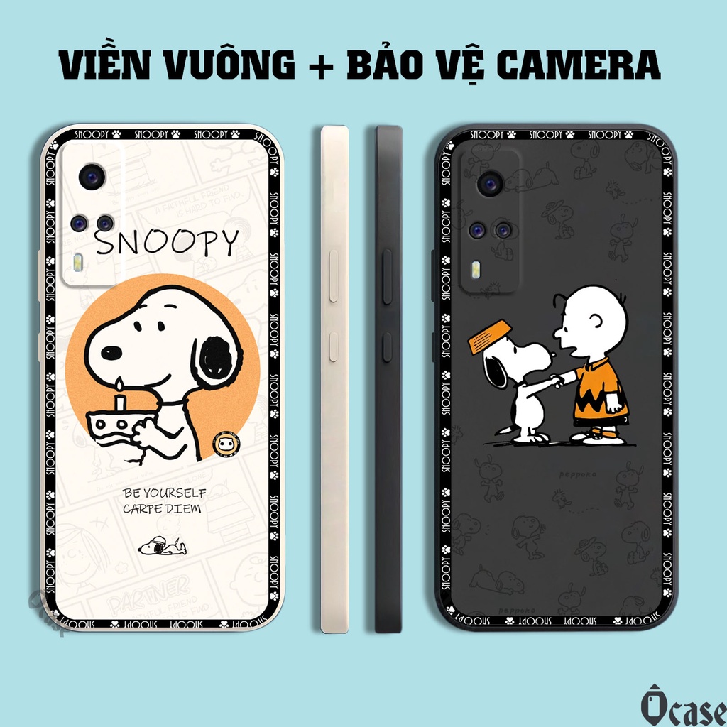 Ốp lưng Vivo Y51 2020 / Y53s / Y31 2021 in hình chú chó dễ thương cạnh viền vuông có bảo vệ camera vệ camera