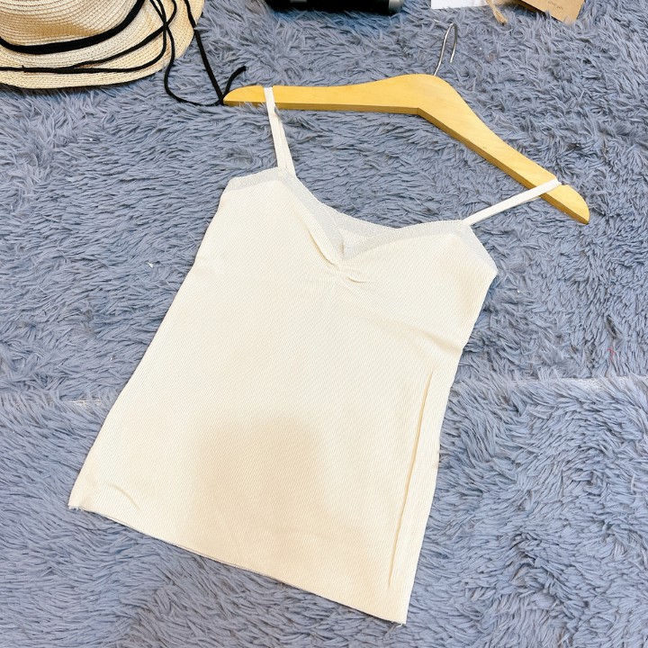 [FREESHIP] Áo 2 dây dáng body cổ v len min, cao cấp kết hợp áo vest ,áo khoác thu đông đều xinh | BigBuy360 - bigbuy360.vn