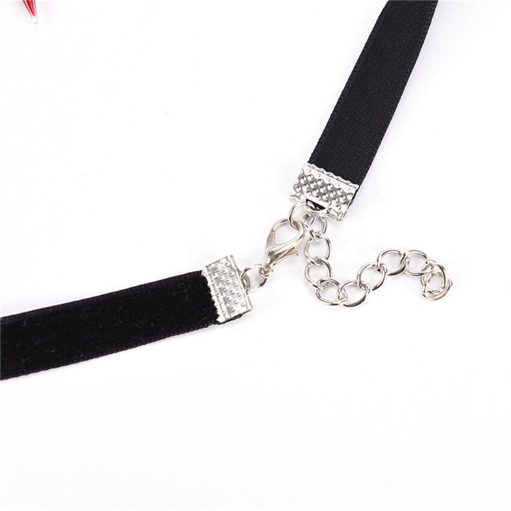 Vòng cổ mặt lọ thủy tinh trong suốt phong cách gothic cổ điển