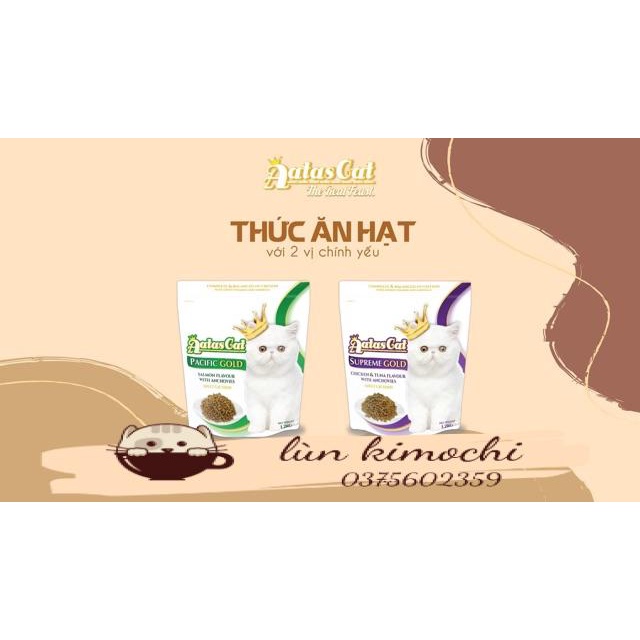 Hạt cá cơm sấy mix 1.2kg Aatas Cat