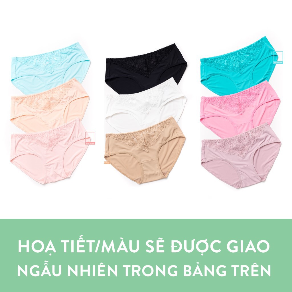 [Mã FAMALLT5 giảm 15% đơn 150k] Quần lót thun lạnh phối ren màu trơn BOM SISTER Q0303 | BigBuy360 - bigbuy360.vn