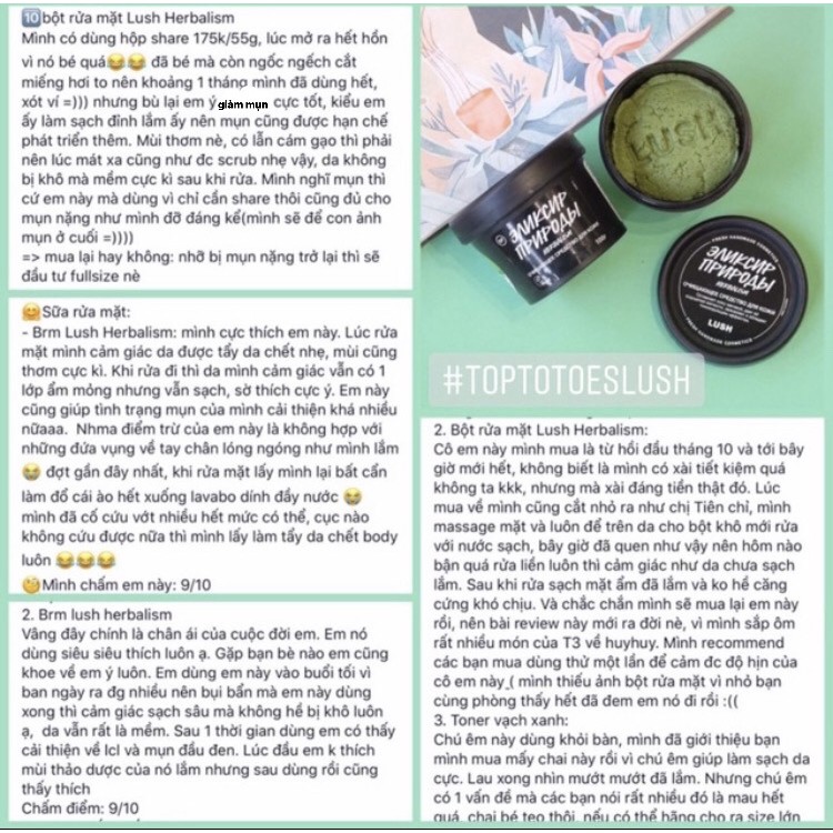 Bột rửa mặt Lush Herbalism làm sạch sâu, giảm mụn ẩn, mụn cám, mụn đầu đen | BigBuy360 - bigbuy360.vn