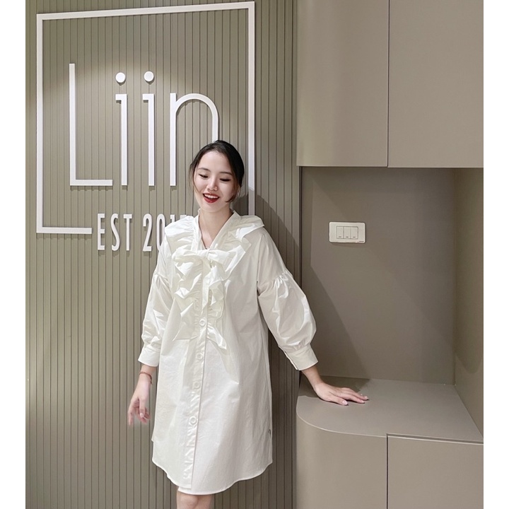 LIIN - Váy xuông tay lửng cổ bèo | BigBuy360 - bigbuy360.vn