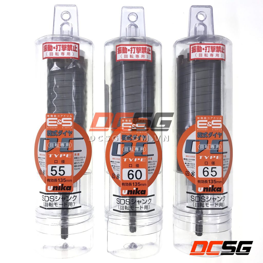 Mũi khoan rút lõi bê tông UNIKA ES-D50-55-60-65MM | DCSG