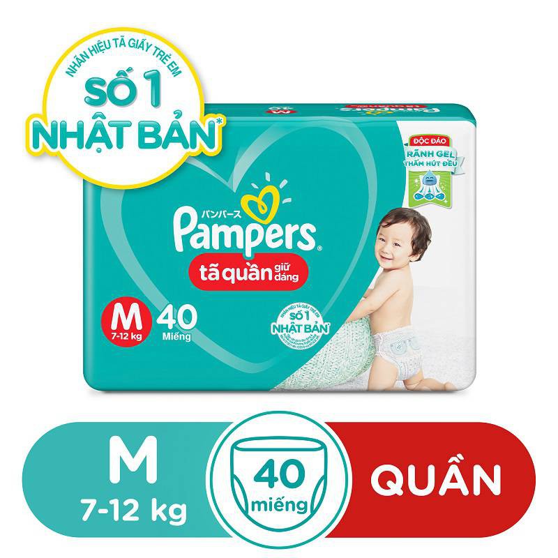 Tã quần Pampers size M 40 miếng.