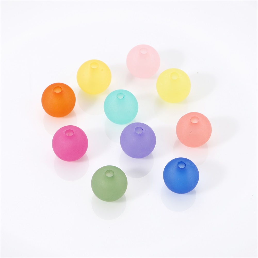 Set 100 hạt xỏ lỗ ST.KUNKKA 10mm nhiều màu sắc tùy chọn làm vòng đeo tay trang sức thủ công DIY