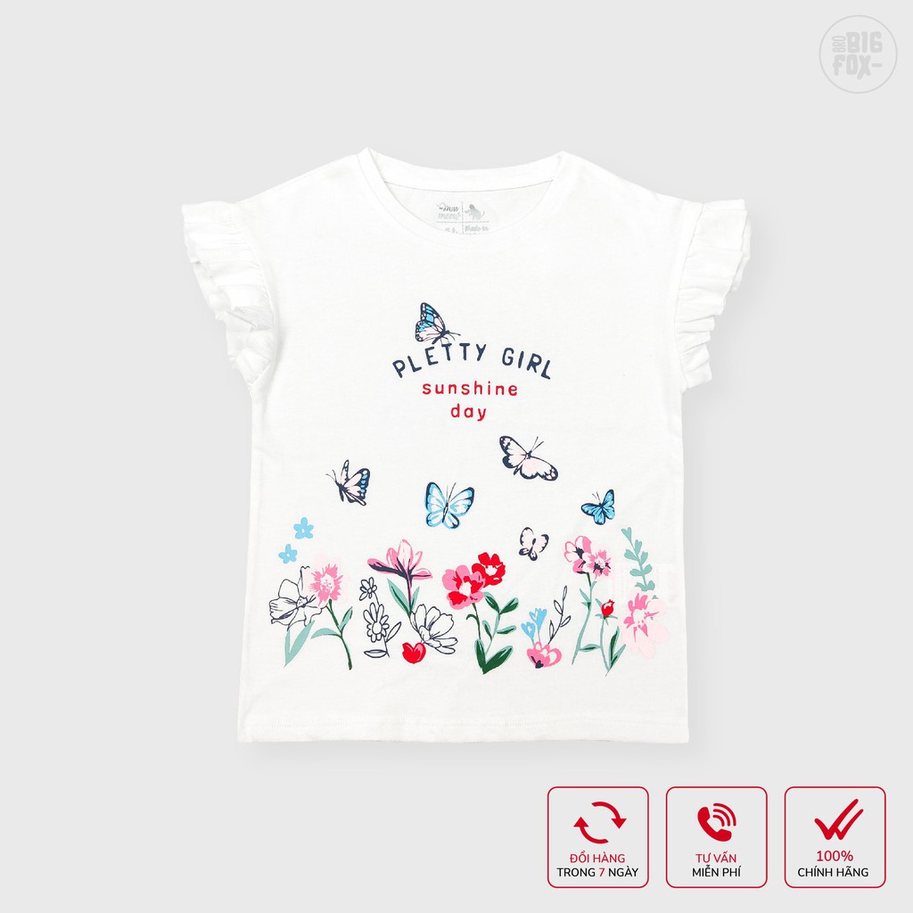 Áo Cộc Tay Cho Bé Gái Miss Meow Mùa Hè Chất Cotton In  PLETTY GIRL 3-11, Size Đại