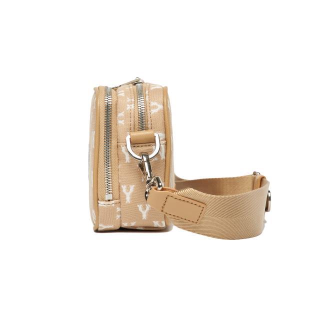 ✅  Túi MLB Monogram Jacquard Mini Crossbody Bag New York Yankees - Beige  | SL CÒN ÍT