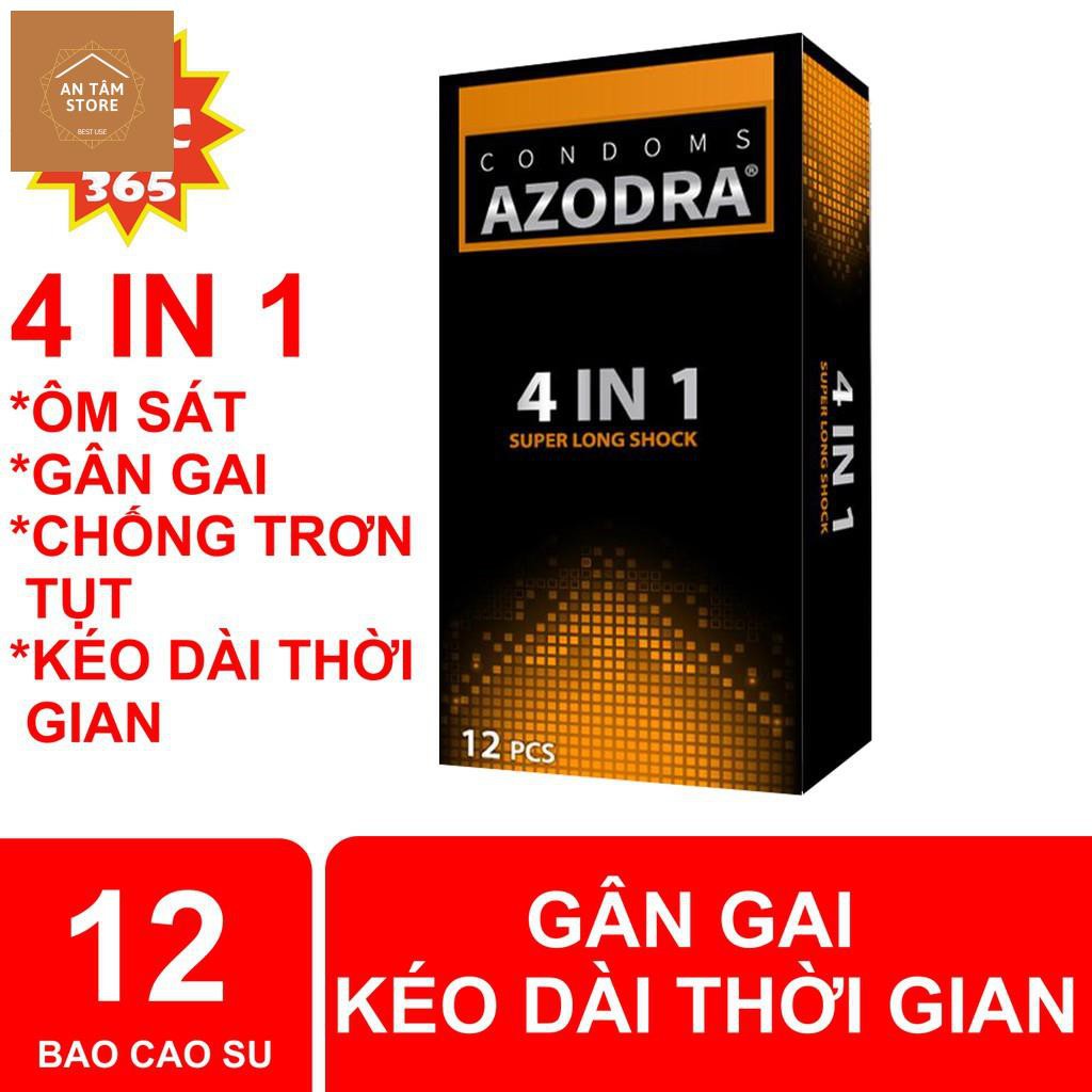 (Chính Hãng) BAO CAO SU AZODRA GAI GÂN KÉO DÀI THỜI GIAN QUAN HỆ 12 CHIẾC