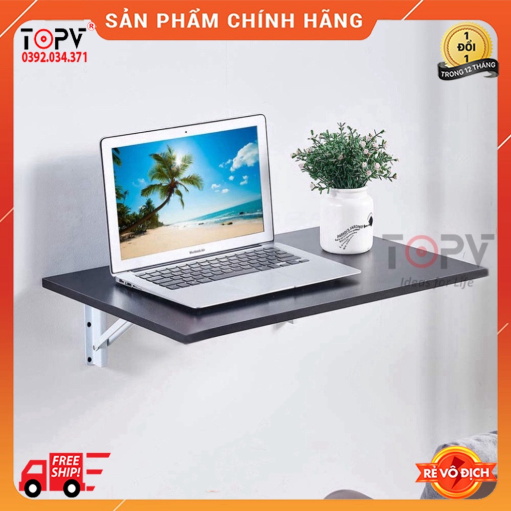 Bàn học gấp gọn thông minh TopV làm việc tại nhà học sinh sinh viên nhỏ gọn mini gắn xếp treo tường TopVHCM