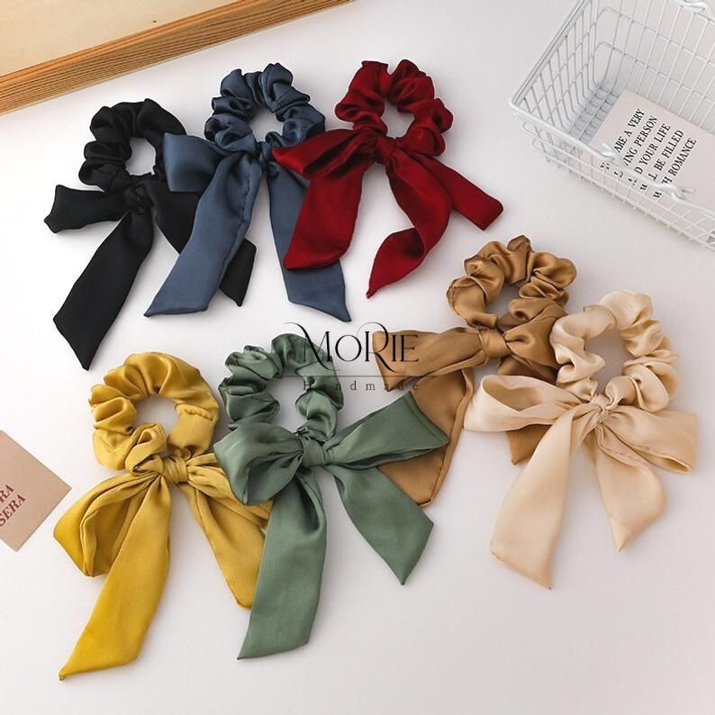 Buộc Tóc Nơ Lụa Mulberry 100% Cao Cấp Ngăn Ngừa Xơ Rối Tóc