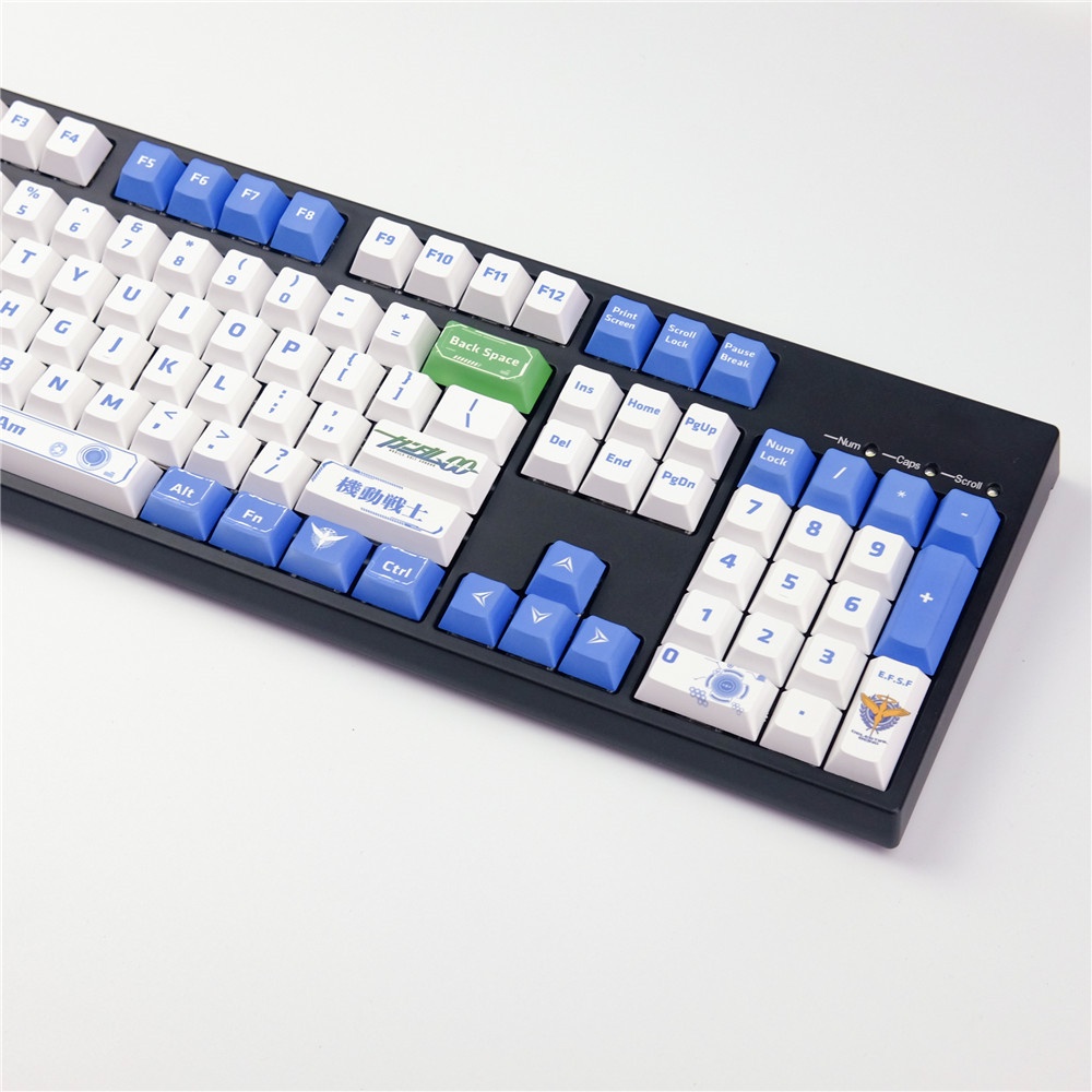 GMK Gundam Mecha Warrior keycaps, 125 phím keycaps Cherry Profile DYE-SUB Cá nhân hóa GMK Keycaps cho bàn phím cơ