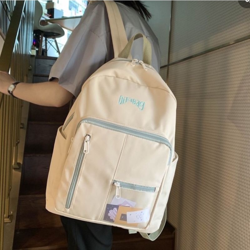 Balo trơn Difabag chống nước thời trang balo học sinh du lịch