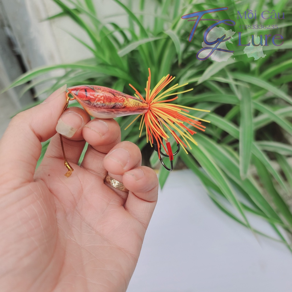 Mồi câu nhái nhảy đầu rắn - Mồi câu lure siêu nhậy