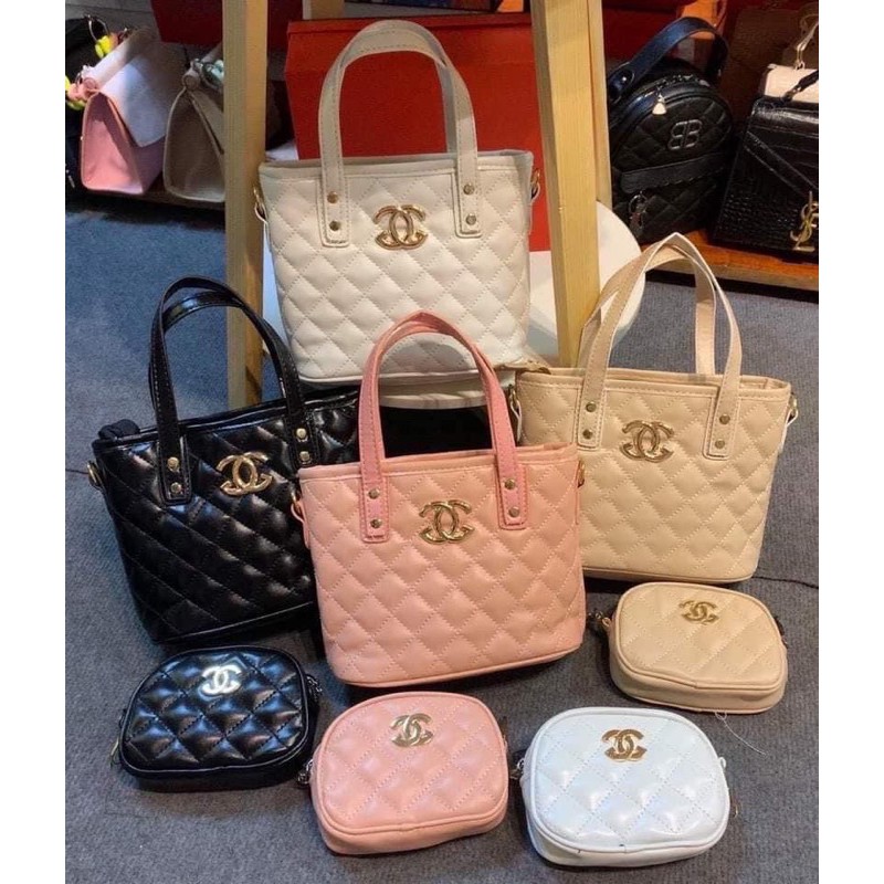 Túi công sở chane.l 2 in 1 ( Mua túi tặng kèm ví )