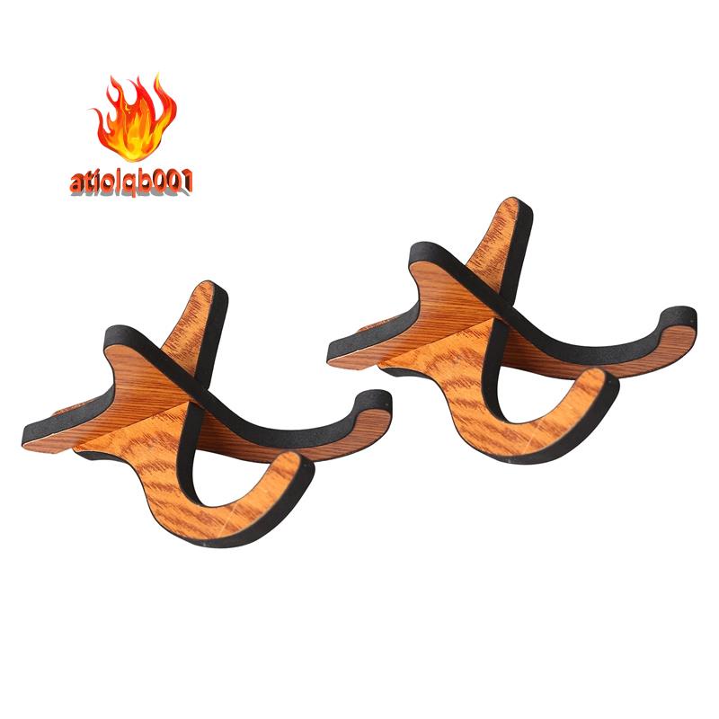 Bộ 2 Giá Đỡ Đàn Ukulele Bằng Gỗ Thiết Kế Nhỏ Gọn Viền Mềm Tiện Dụng
