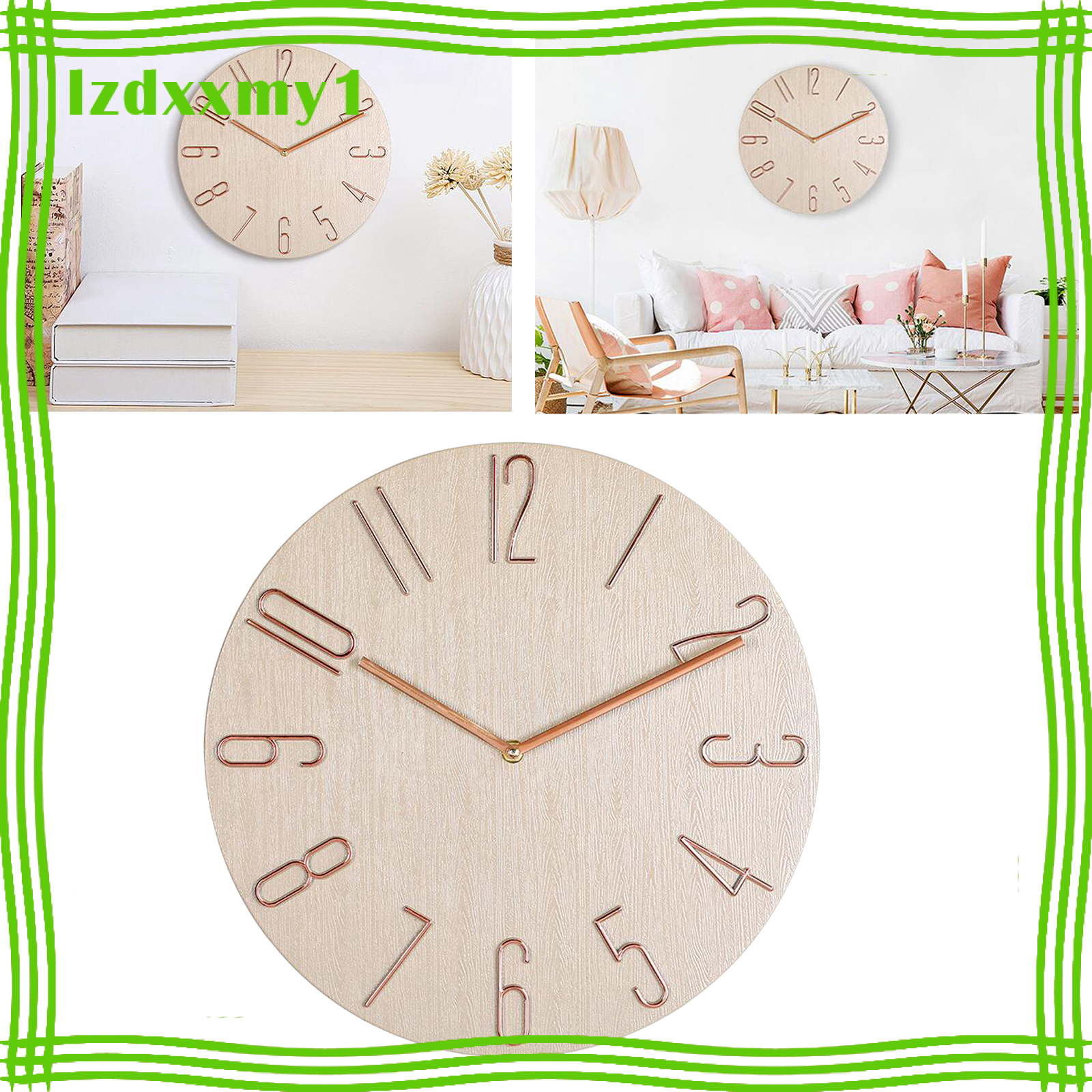 Kiddy Wall Clock Quartz Modern Watch Bedroom 14\'\' Swing Office Decoration White