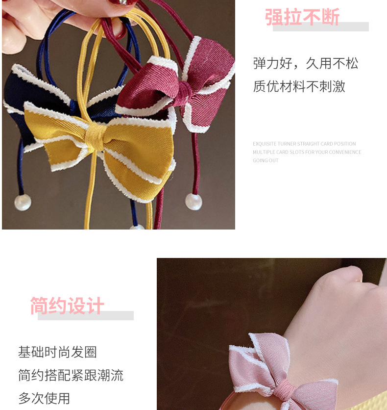 Dây Buộc Tóc Đính Nơ Ruy Băng Xinh Xắn Phong Cách Hàn Quốc Thời Trang Cho Nữ